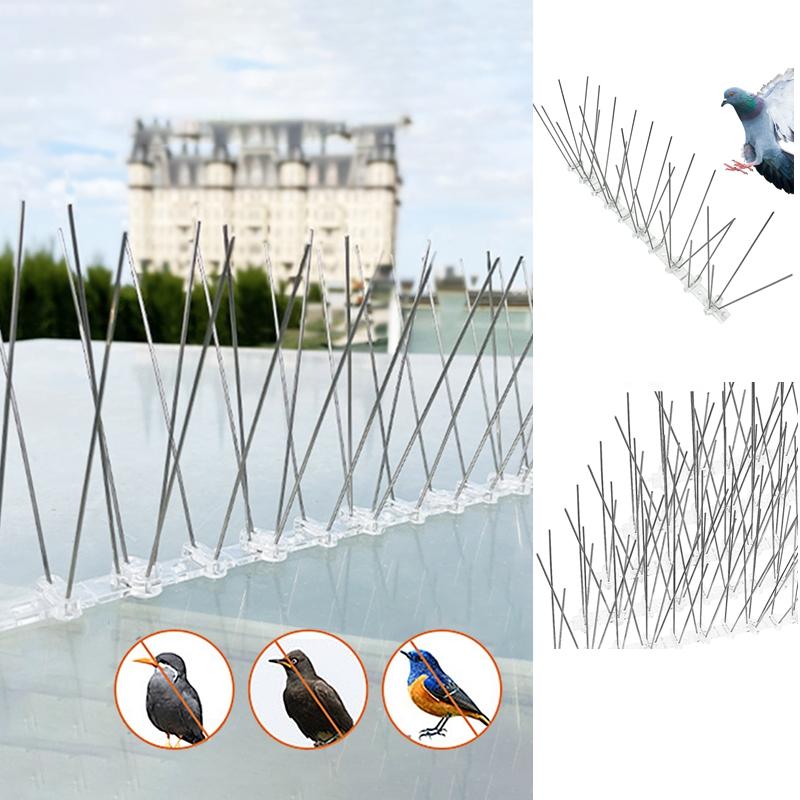 25Cm Stainless Steel Anti Pigeon Bird Spikes Outdoor Garden Bird Repellent Deterrent Squirrel Cats Repellent Proof Nails Fence