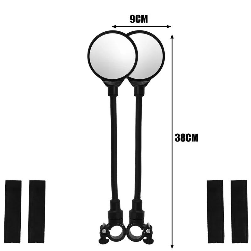 1/2PCS 360 Rotatable Adjustable Rearview Mirror Motorcycle Bendable Hose Mountain Road Bike Rearview Handlebar Grips Mirrors