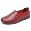 Middle-aged and Elderly Women's Simple Fashion Spring and Autumn Embroidered Soft Sole Loafers Mom's Comfortable Flat Non-slip Slip On Shoes