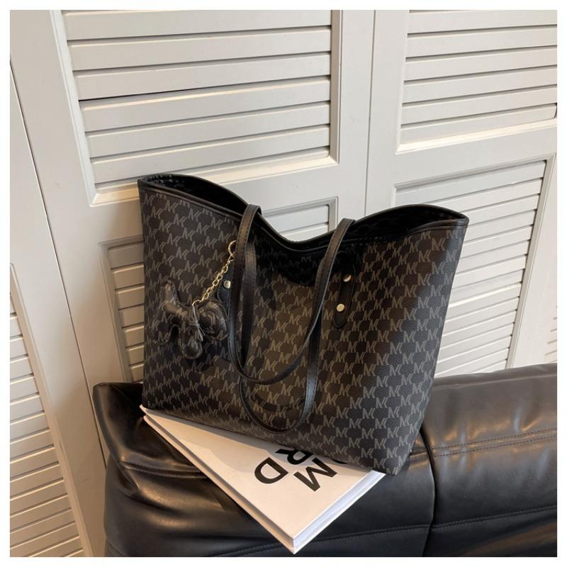 Large-capacity Bag Women's New Simple and Versatile Texture Shoulder Bag College Student Bag Commuter Tote Bag