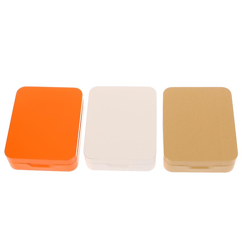 1Pc Tinplate Storage Boxes Metal Rectangular Empty Mini Box Tinplate Candy Pill Cases Hinged Containers Jewelries Organizer