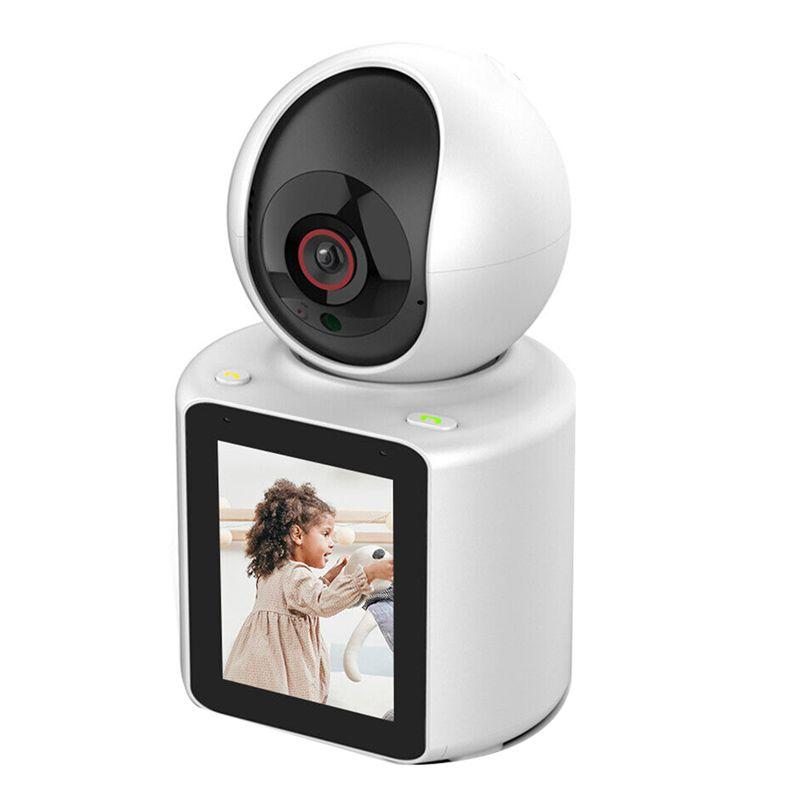 ABUO-Video Call Camera 1080P One Click Call IP Camera Video Baby Monitor EU Plug 1Set White EU Plug