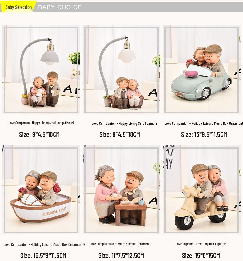 Figurine Bătrân Ai Xiang Ban din Rășină pentru Decor Acasă și Decorare Tort