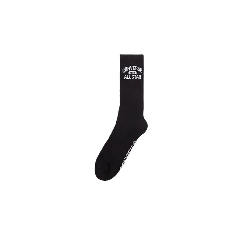 Converse Crew Socks Unisex 1 Pack Black 10028082-A02 L