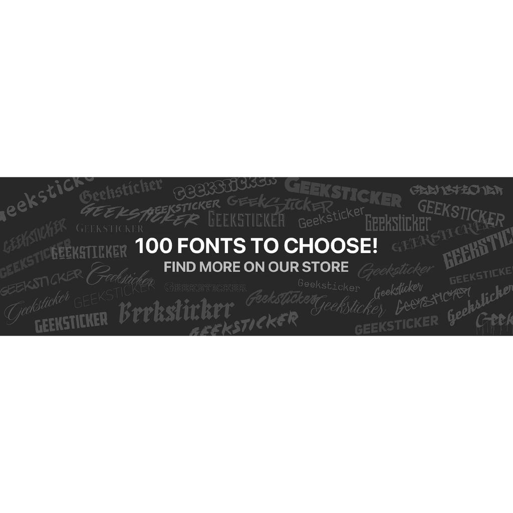 100+ Fonts Custom Text Decal Sticker Your Name Slogan Company Name Number For Car Motorcycle Bike Boat Shop Window Waterproof
