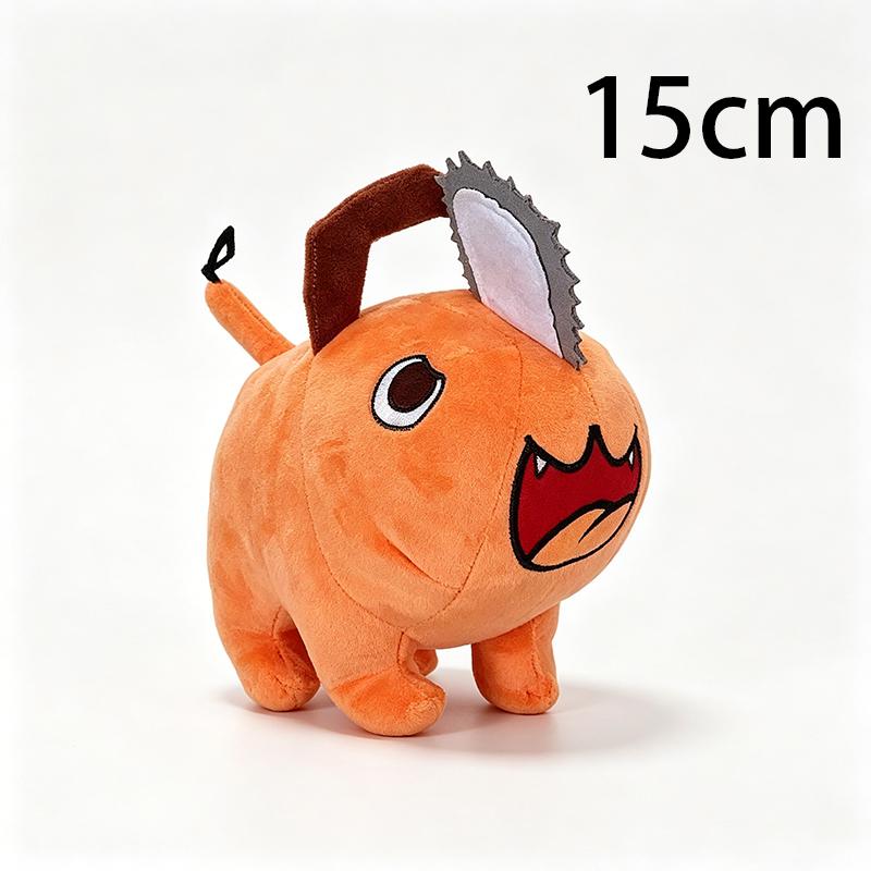 Süßes orangefarbenes Mini-Stofftier Flauschiges Sägekopf-Design Weiche Stofftierpuppe Sammlerstück Geschenk für Kinder Schreibtischdekoration