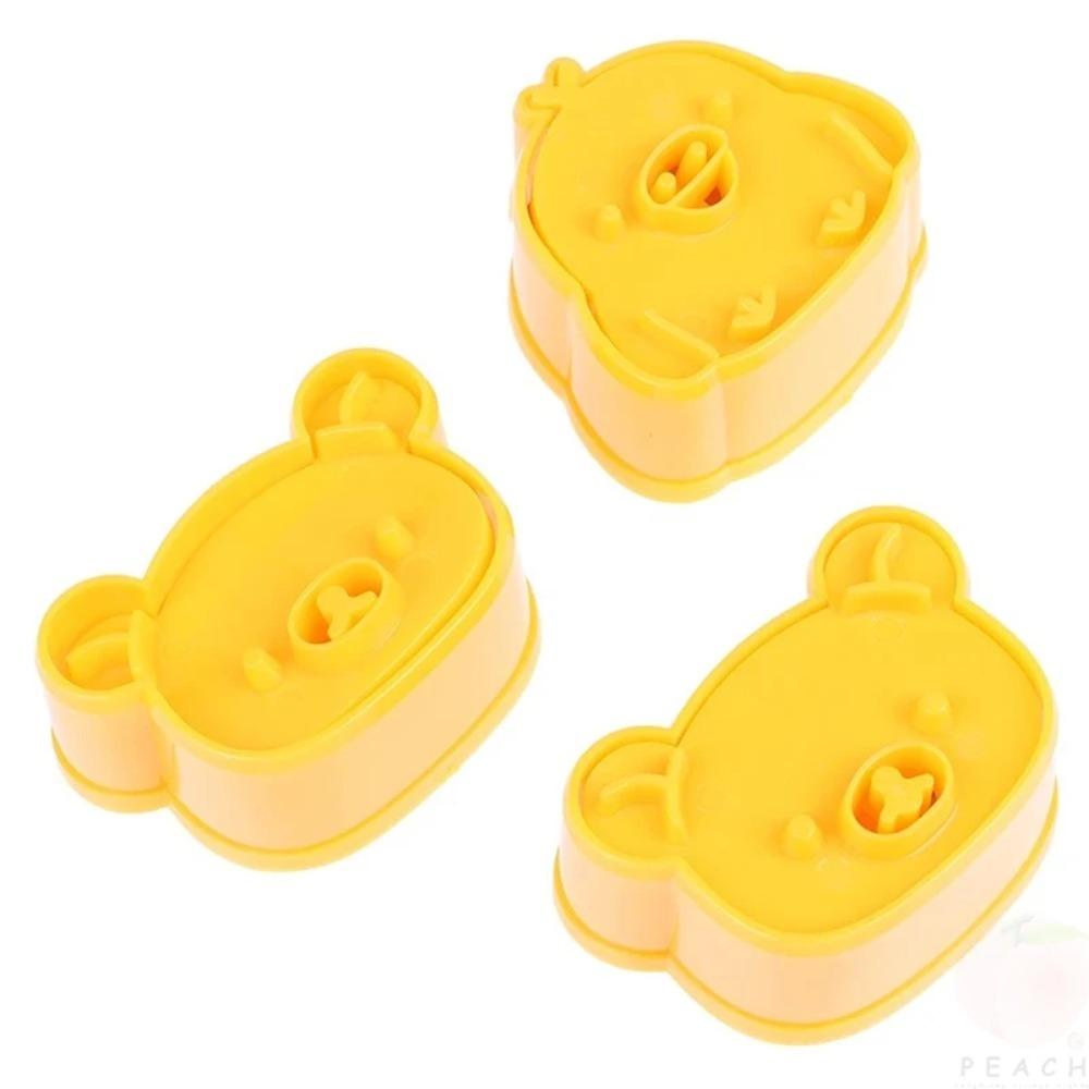 3D 3-Pack Baking Mold Cookie West Point Baking Tool Relaxed Bear Cookie Mold Set Cartoon