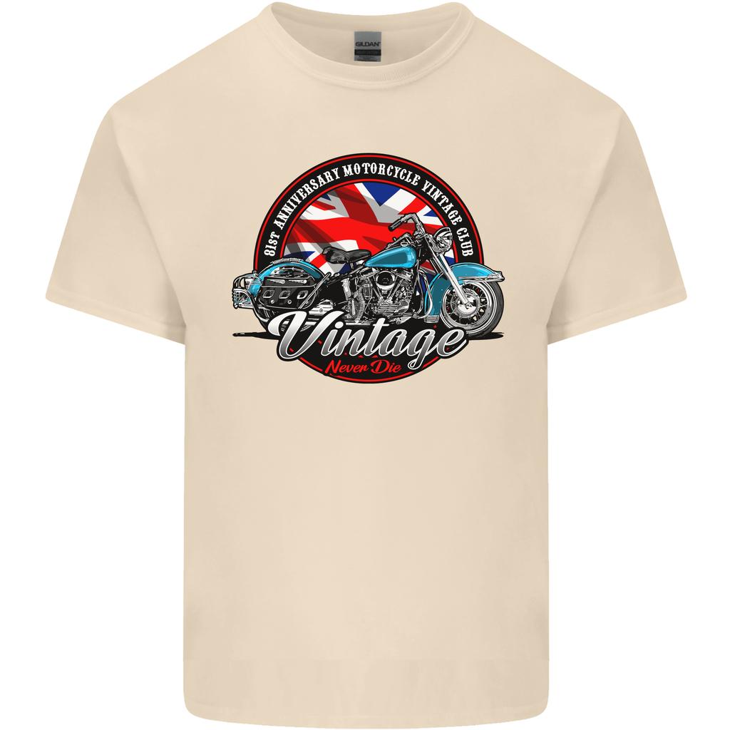 British Motorcycle Union Jack Flag Biker Chopper Unisexs Light Cotton TShirt
