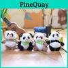 Cute Panda Plush Keychain Stuffed Animal Short Plush Key Ring Accessory