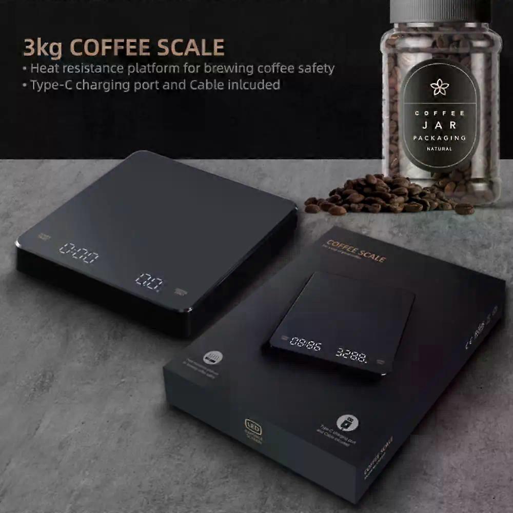 Timemore Black Mirror Basic High Precision Electronic Scale Espresso Coffee Scale Smart Kitchen Scale Auto Timer 0.1g Accuracy