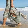 Summer Seaside Vacation Style Leisure Bohemian Style Fringed Linen Rope Woven Shoulder Messenger Bag Women'S Bag