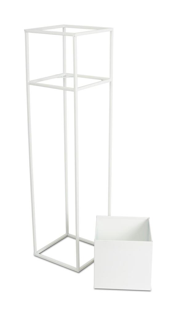 Nowoczesny Kwietnik Stojak Biały 90 Cm