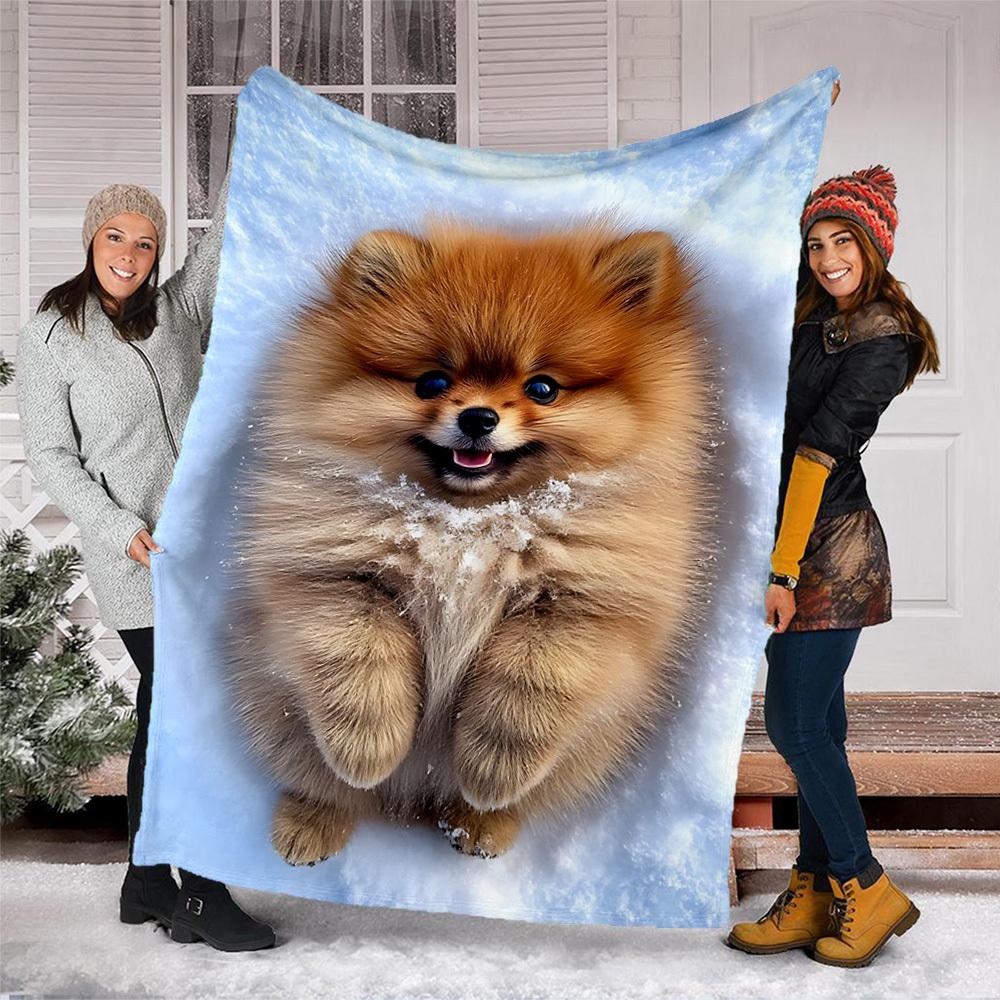 1 ks Pomalanská venkovní flanelová deka, Lze prát v pračce, Perfektní dárek k narozeninám, Cestovní doplněk na dovolenou, Odolný materiál