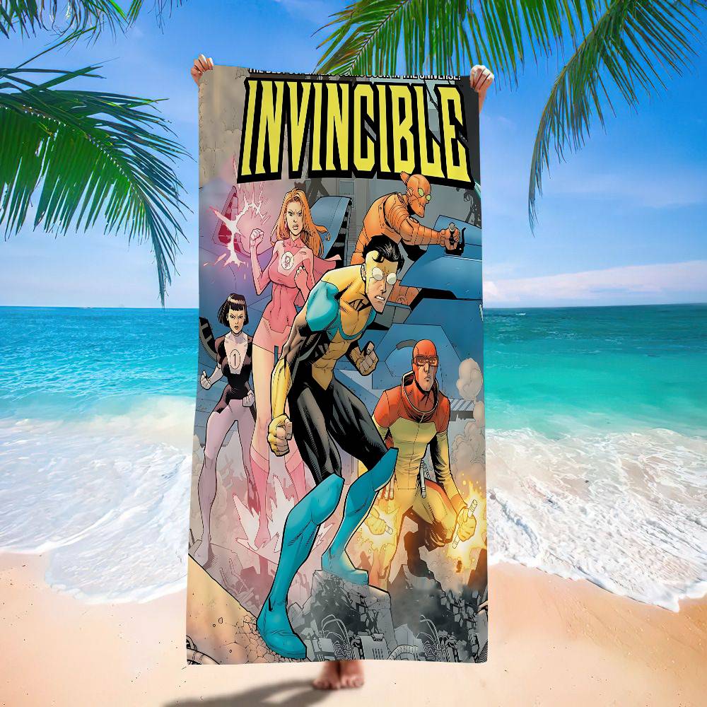 I-Invincible Season 2 Big Microfiber Beach Towels Quick Dry Towel Sand Beach Towels Pool Towel For Travel Swim Pool Yoga