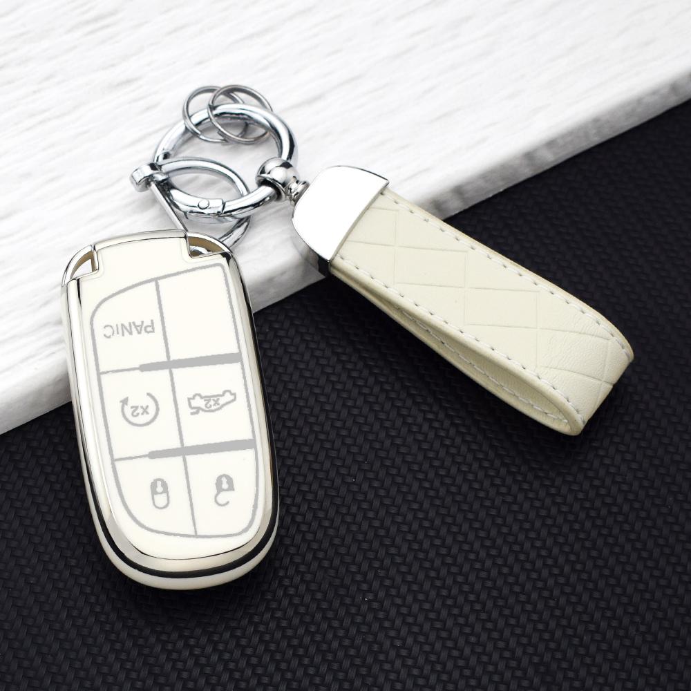 2/3/5 Buttons Tpu Car Key Case For Jeep Grand Cherokee Renegade For Dodge Ram Charger Challenger Journey Durango Fiat Key Cover