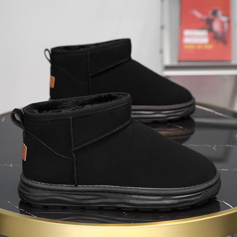 Severovýchodní pánské zimní sněhule: Sametem podšité, Hrubé Teplé Kůže a Kožešiny, Boty do chladného počasí