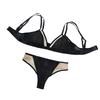 Cross Border Retro Bikini  Hollow Out Deep V Wireless Comfortable Bra And Set Underwear