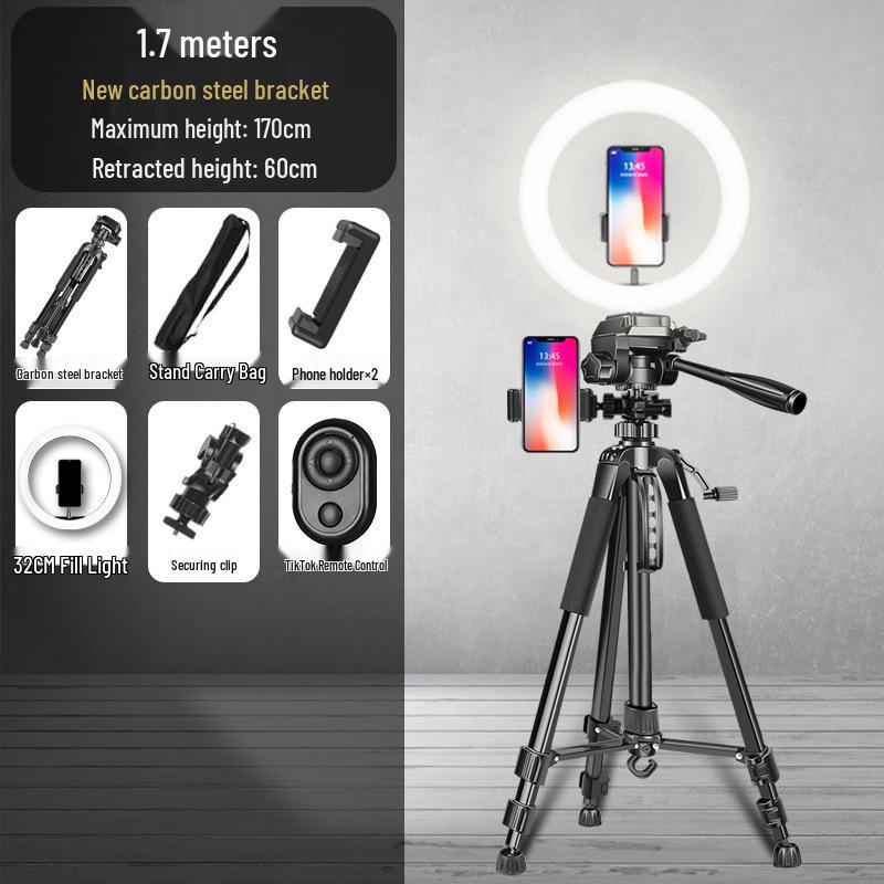 Universal Outdoor Tripod with Fill Light for Mobile and SLR Cameras