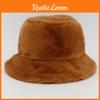 Lamb Velvet Womens Basin Hat Extrathickened Furry Solid Color Warm Winter
