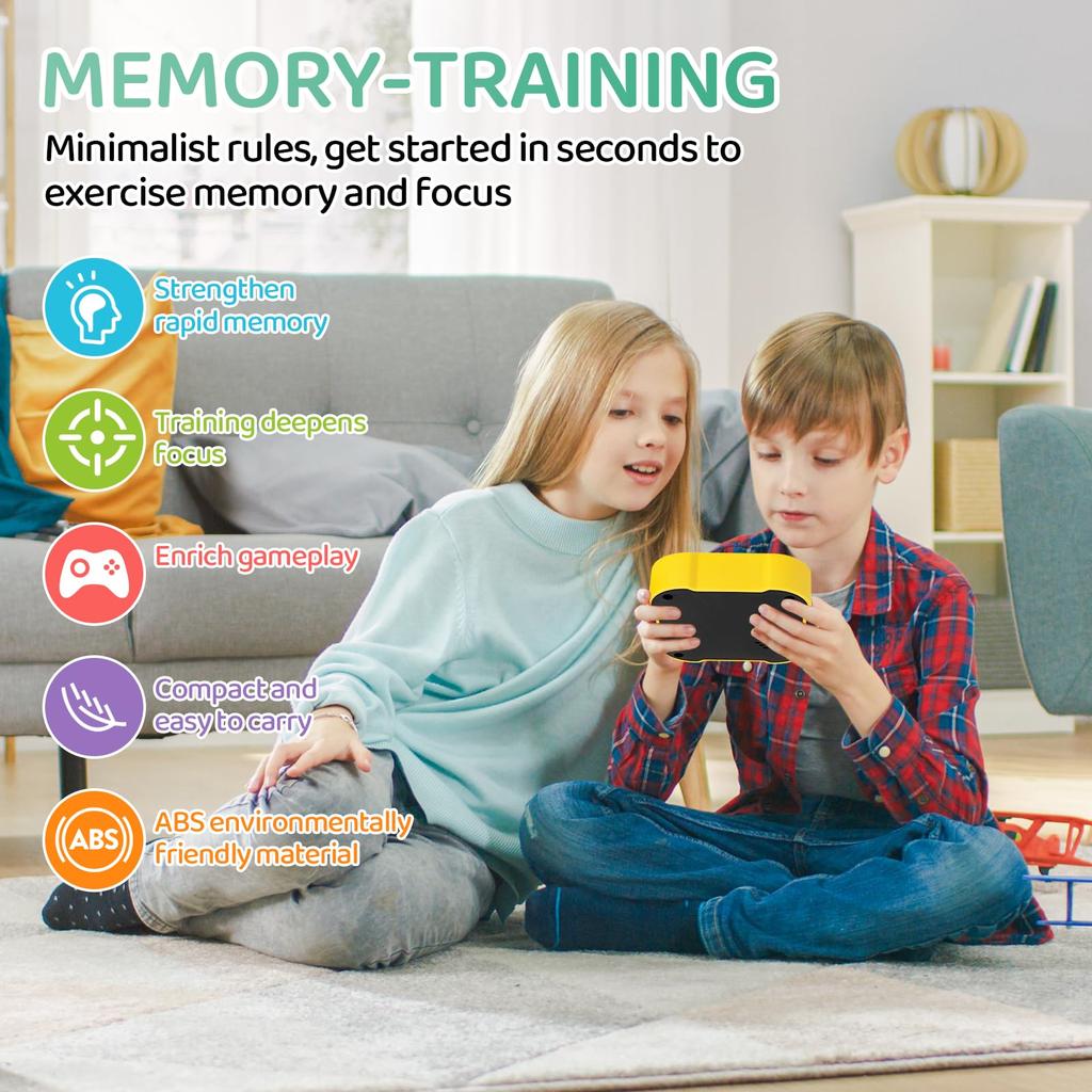 Electronic Educational Tic-Tac-Toe 3-in-1 - Portable Travel Toy, Memory Development Puzzle for 3-Year-Old Children