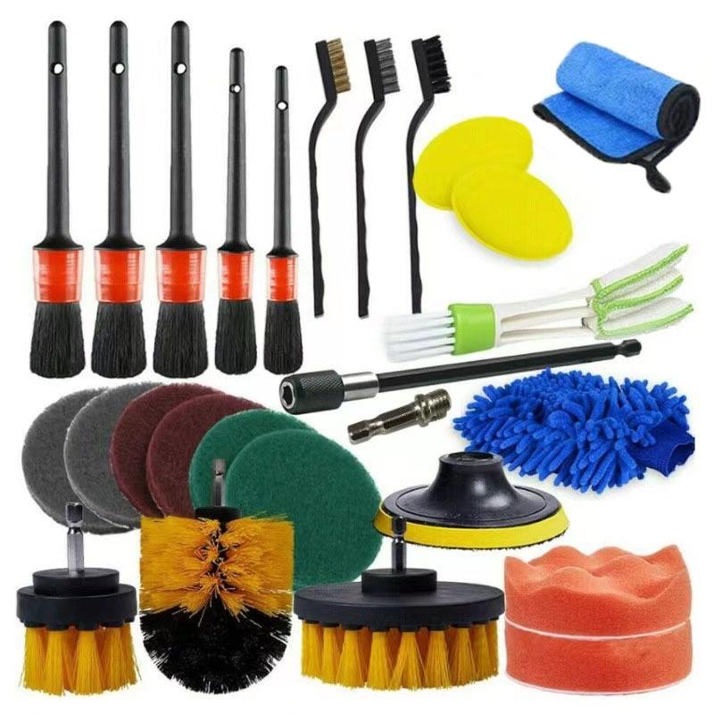 15 Piece Car Cleaning Kit Electric Drill Brush Air Conditioner Vent Cleaning Brush Combo Set