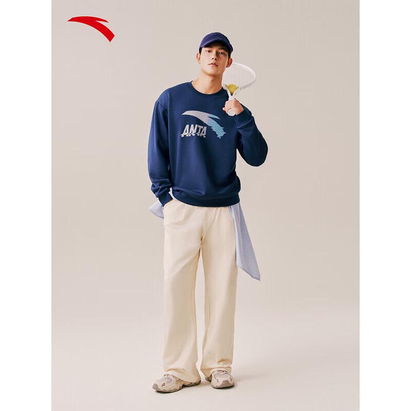 Мужской флисовый пуловер с круглым вырезом и веселым принтом ANTA M