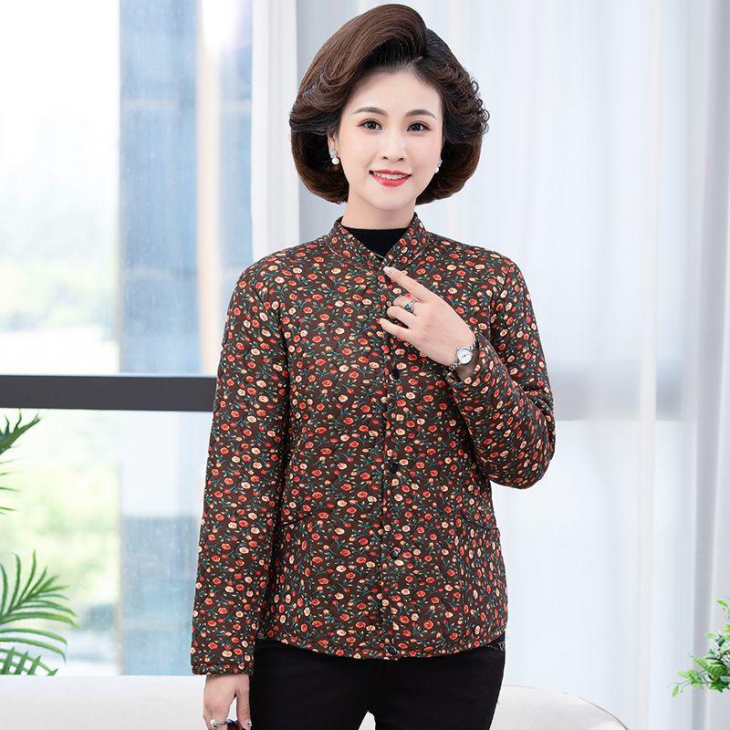 

Женское зимнее утолщенное хлопковое пальто больших размеров для женщин среднего и пожилого возраста 4XL кофейный