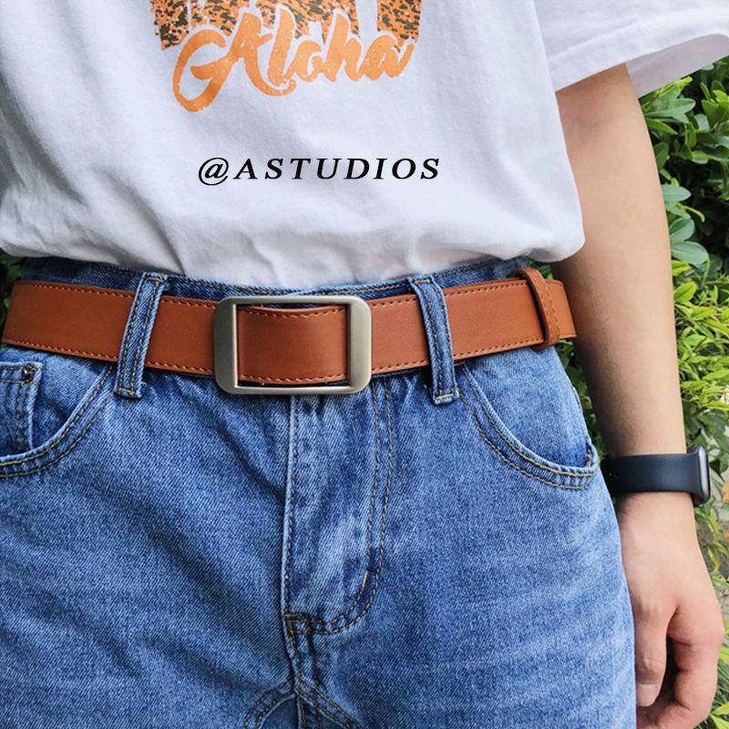 

Шикарный минималистичный ремень с отверстиями на талии для мужчин в цветах черный кофе и коричневый, идеально подходящий для летней носки коричневый