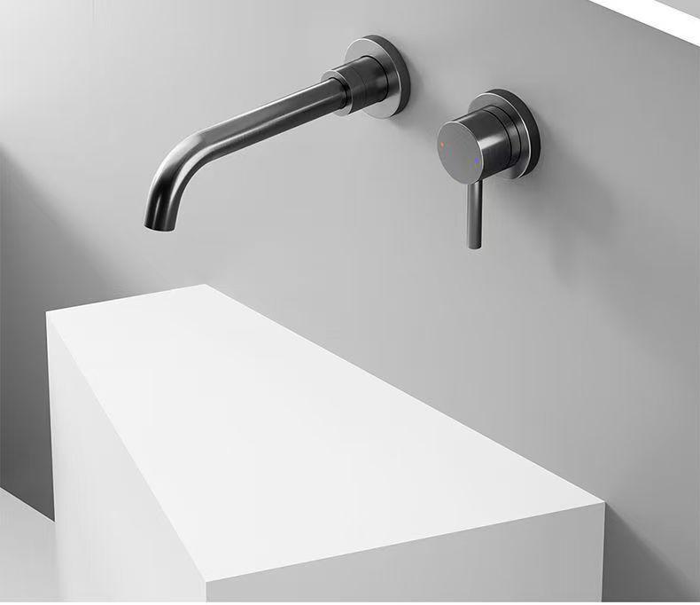 Concealed Wall-Mounted Fine Copper Basin Faucet for Hot/Cold Water