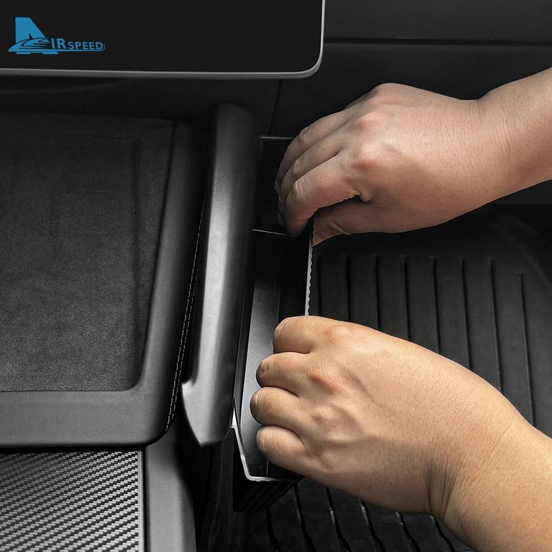 Wireless Charging Side Storage Box for Tesla Model 3 Highland 2024 2025 ABS Center Console Retrofitting Organized Accessories