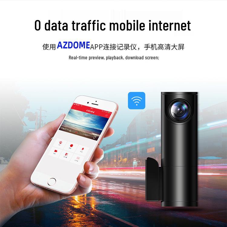 AZDMOE M300S Dash Cam: HD Night Vision, Voice Control, Wireless Install, Mobile App