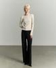 RE RHEE Cut Out Layered Top Cream