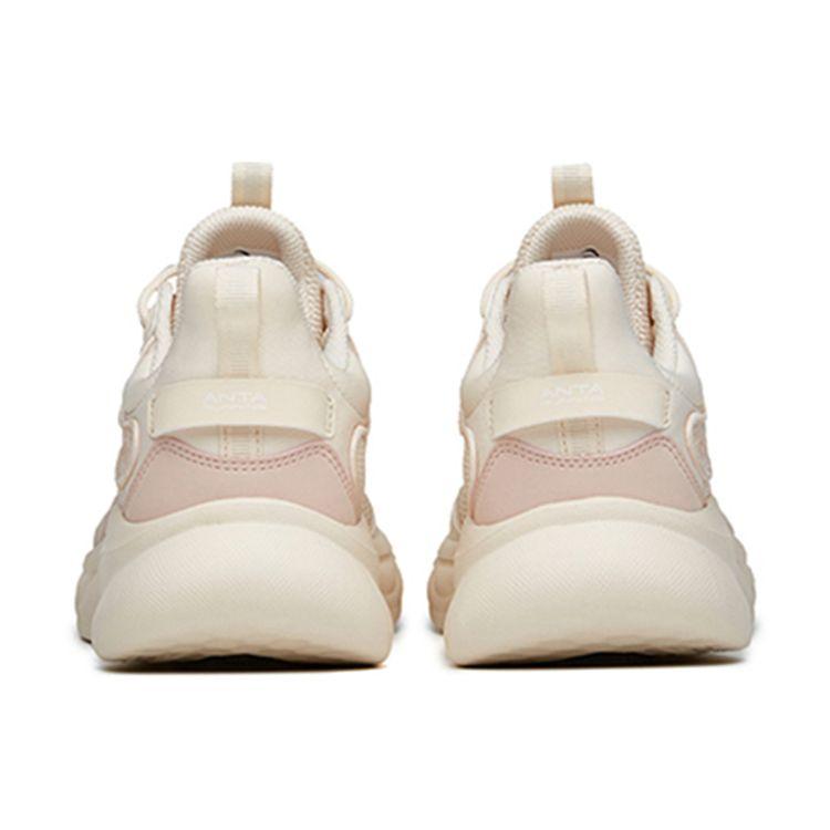 Anta Mian Mian Tan 2 Gel-Technologie Stoßdämpfung Rutschfest Verschleißfest Niedrig geschnittene Laufschuhe Damensneaker Weiß 922525571F-3