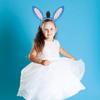 Fascia con Orecchie d'Asino Papillon a Coda Gonna Naso con Denti Accessorio Costume Animale Asino di Halloween per Bambini Ragazzo Ragazza Cosplay