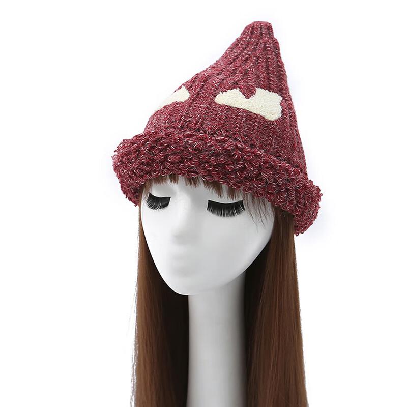 

Женская вязаная шапка ZHENYUEQI в корейском стиле, милый чертенок