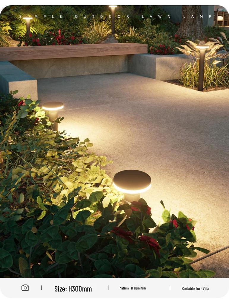 Solar Waterproof Garden Lights - Ground Inserted, Outdoor Courtyard Atmosphere, 24V/220V