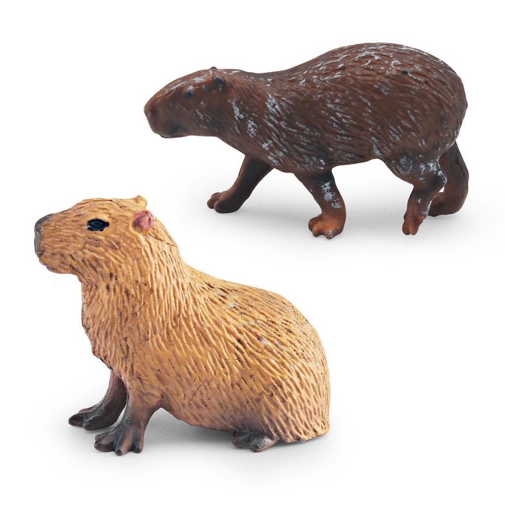 Realistic Pvc Capybara Model Set With Four Unique Designs For Home Office Decor