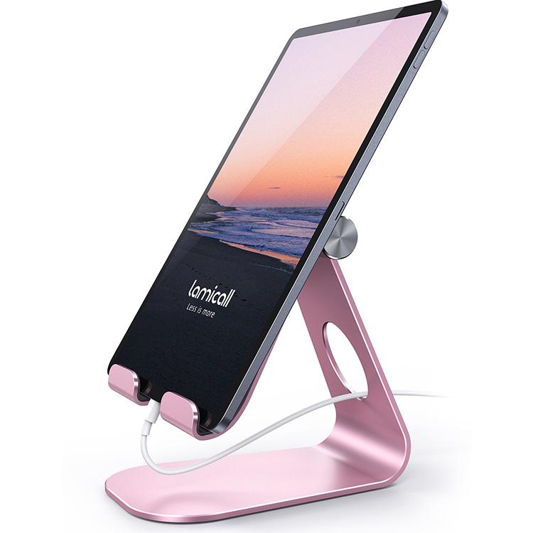 Lamicall S1X Universelle Tablet-Halterung Schreibtisch Verstellbar Mehrwinkel Handy-Ständer Stabile Aluminiumlegierung Pad-Halterung 4,7-13 Zoll