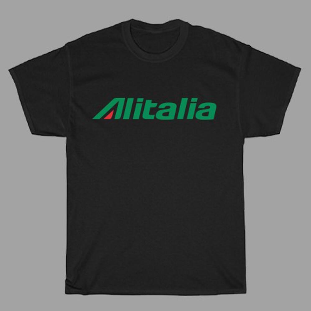 Alitalia Airlines Airways Men#039;s Black Size S to 3XL Unisex T-Shirt XXL
