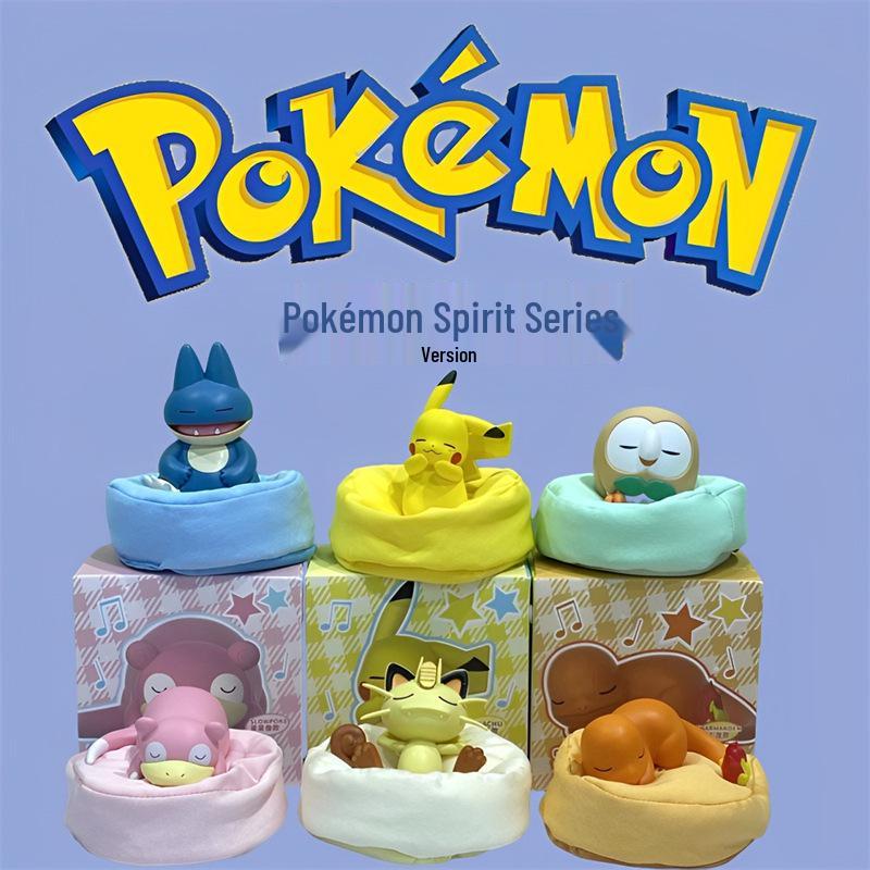 New Genuine Pokémon Leisure Series Sleeping Posture Blind Box Figurines