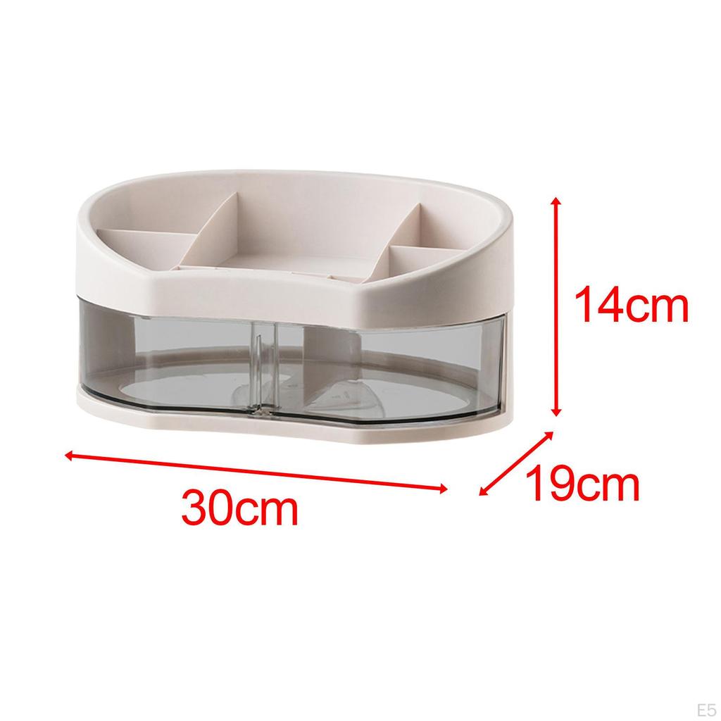Jewelry Container with Rotatable Drawers Cosmetic Storage Box for Lipstick Dorms