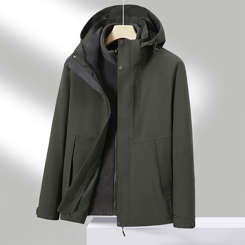 Fengxun 3-in-1 Unisex Detachable Fleece Lined Jacket FXHR8167 4XL