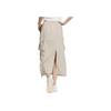 Adidas Originals Chinese V-Day Solid Color Lace-Up Mid-Rise Long Casual Skirt Women Skirts Light-Brown JM2714