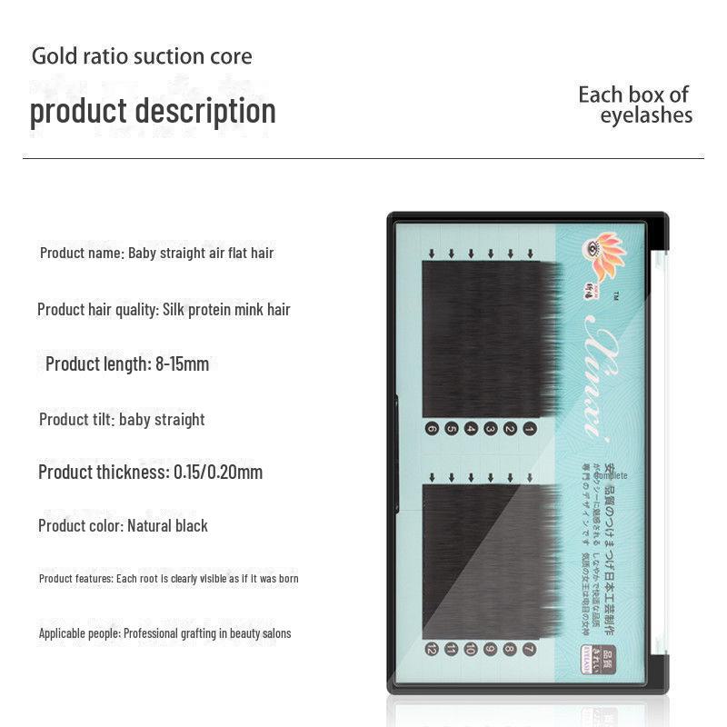 Natural, Beautiful Air-Flat Mink Eyelashes: Soft, Baby-Curved and Straight Grafted Extensions