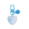 Heart-Shaped Bell Keychain Pendant - Peach Color Earphone Case Decoration