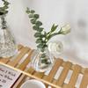 Retro Embossed Transparent Glass Vase: French-Inspired Luxury Home Decor for Living Room