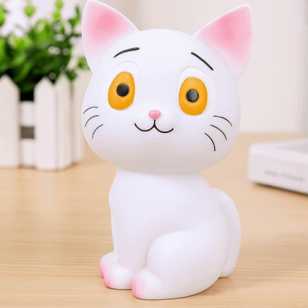 Anti Drop Cartoon Cat Money Boxes Decorative Cat Model Piggy Bank Home Decoration