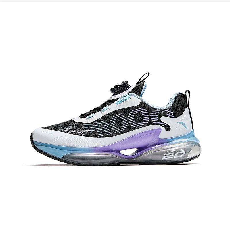 Anta Kids Fabric Energy Storage 2.0 Trendy Comfortable Versatile Breathable Low-Top Running Shoes Men Sneaker Black Anta-White 322515505-6