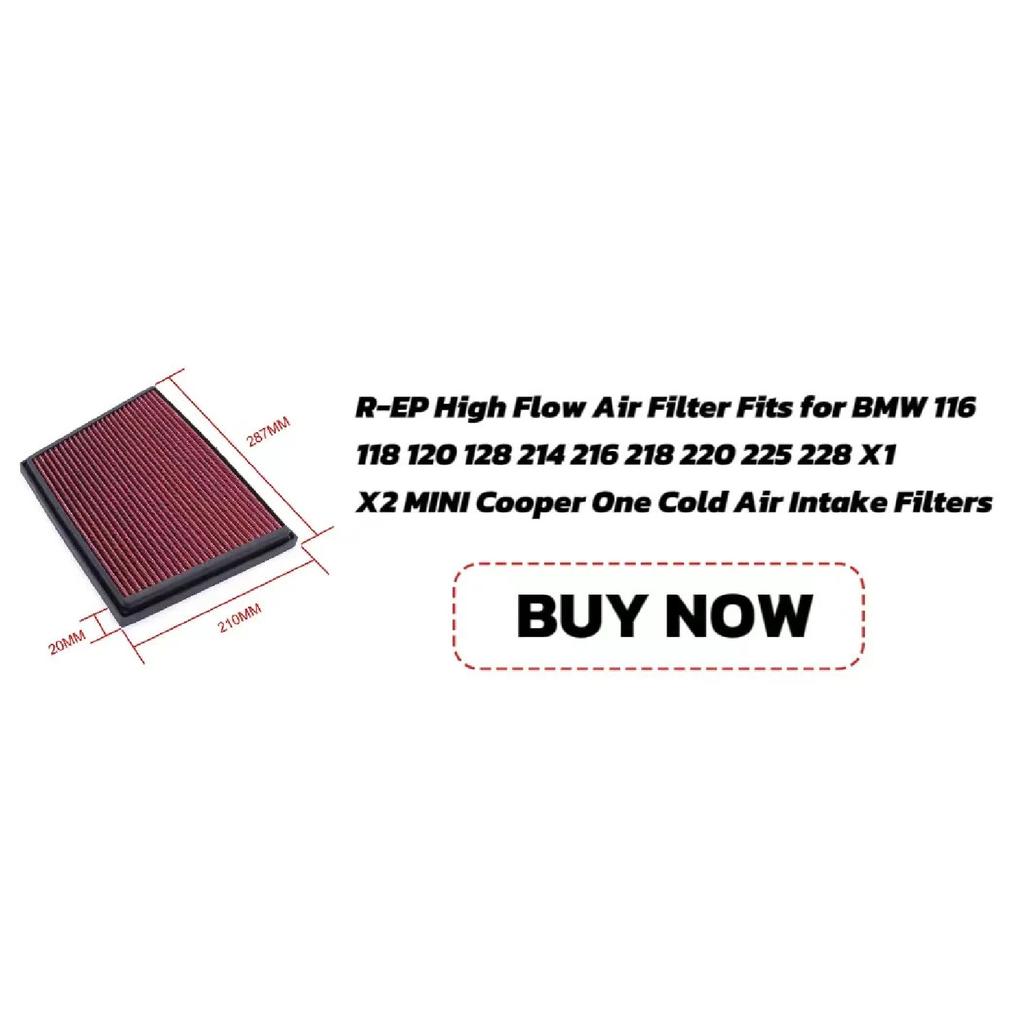 High Flow Air Filter For BMW 316i 318i 320i 323i 325i 328i 330i M3 X3 2.5L Gas Racing Car Cold Air Intake Filters 13721730946