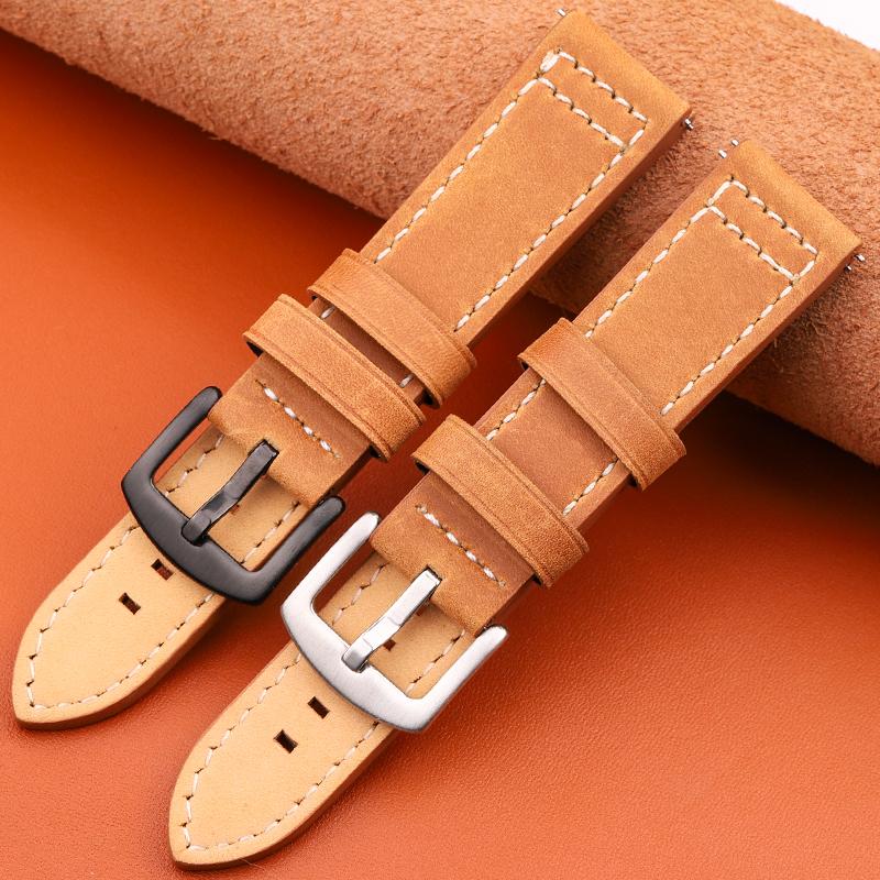 Uhrenarmband aus echtem Leder, Uhrenarmbänder mit Schnellverschluss, weiches Rindsleder, Uhrenarmband für Damen und Herren, 18 mm, 20 mm, 22 mm, 24 mm, Handgelenkband, Geschenk